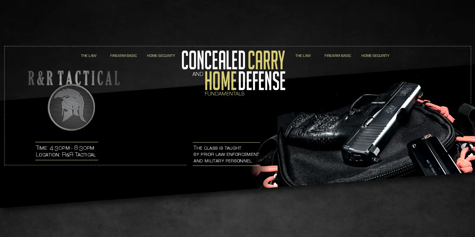 Concealed Carry Class RR Tactical Pistol Rifles Utah