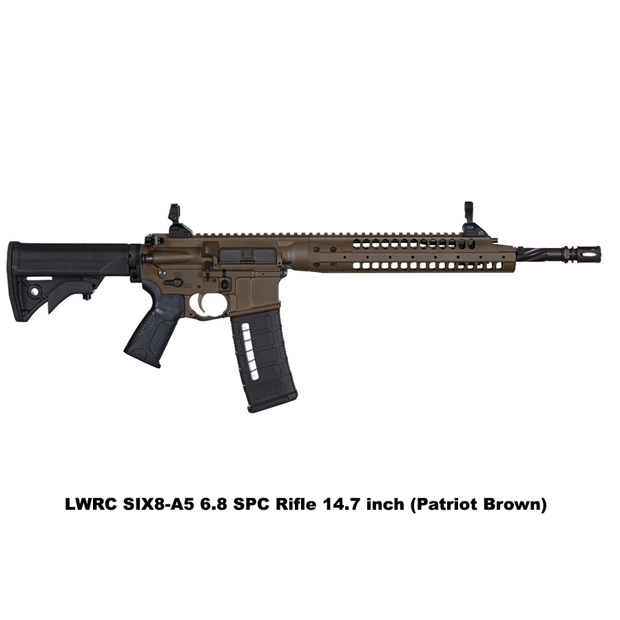 LWRC SIX8 A5 14.7 (Patriot Brown) | LWRC SIX8-A5 6.8 SPC Rifle