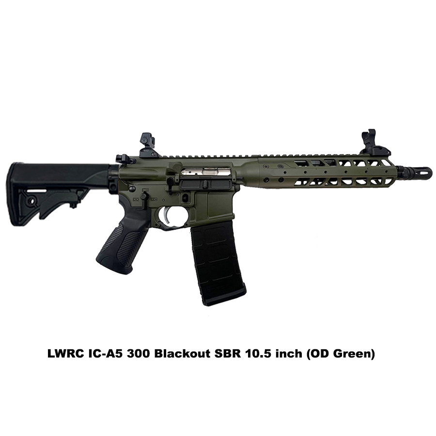 LWRC IC A5 300 Blk SBR (OD Green) | LWRC IC-A5 300 Blackout SBR