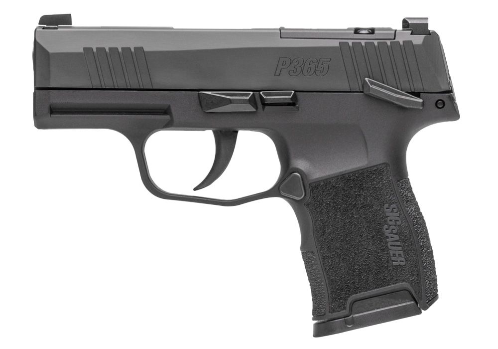 Sig Sauer P365 9MM 3.1&quot; 10RD XRAY3 Manual Safety, California Complaint
The P365 redefined what a concealed-carry pistol should be, now the most concealable pistol in its class is optic-ready from the factory. Cut to accommodate direct fit ROMEOZero Elite and ROMEO-X Compact red dot sights, the most popular pistol in its class is even more versatile.
The California Compliant P365 is striker-fired, with the clean crisp trigger pull you expect from a SIG. It&rsquo;s optic-ready with a removable sight plate ready to accept the new ROMEO-X Compact red dot. Chambered in 9mm it is rated for +P ammunition and includes XRAY3 Day/Night sights, and two 10-round magazines.
Features:
California State Compliant with Magazine Disconnect Mechanism which prevents firing with magazine removed
Equipped with a Mechanical Loaded Chamber Indicator
Ambidextrous ManualSafety
XRAY3 Day/Night Sights
(2) 10-Round Steel Magazines