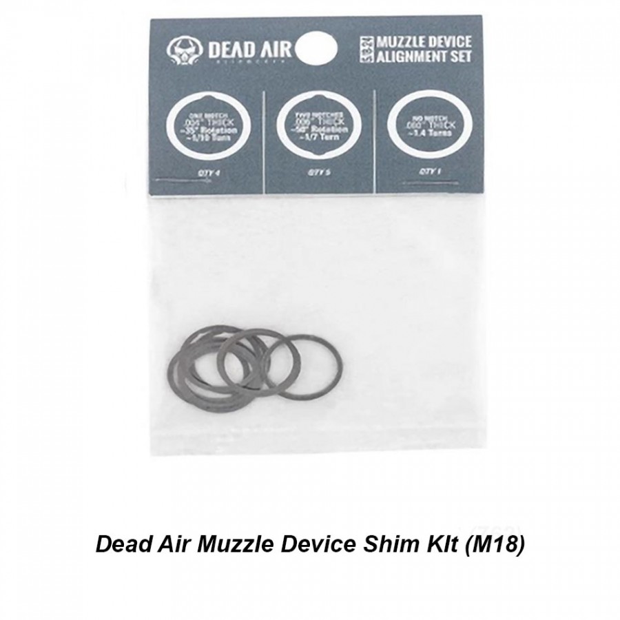 Array Shim Device Dead Air Muzzle Device Shim KIt (M18) | Dead Air Shim Kit - XGAguns.com