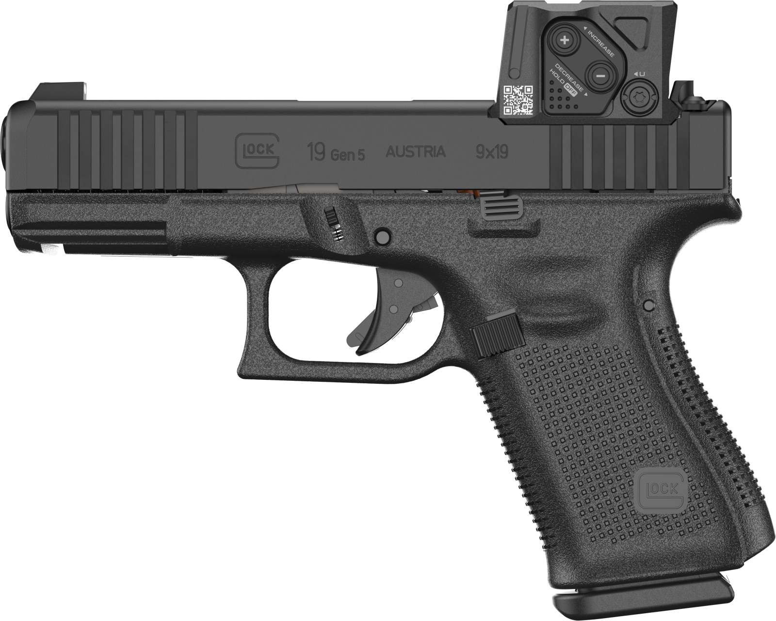 Glock PA195SB03MOS8A3 G19 Gen5 9mm 15+1 4.02