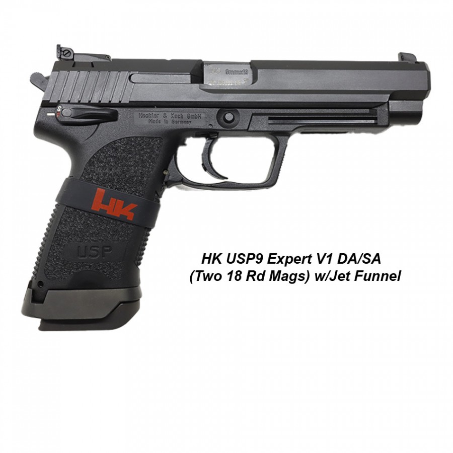 HK USP9 Expert V1 DA/SA (Two 18 Rd Mags) w/Jet Funnel | HK USP : for ...