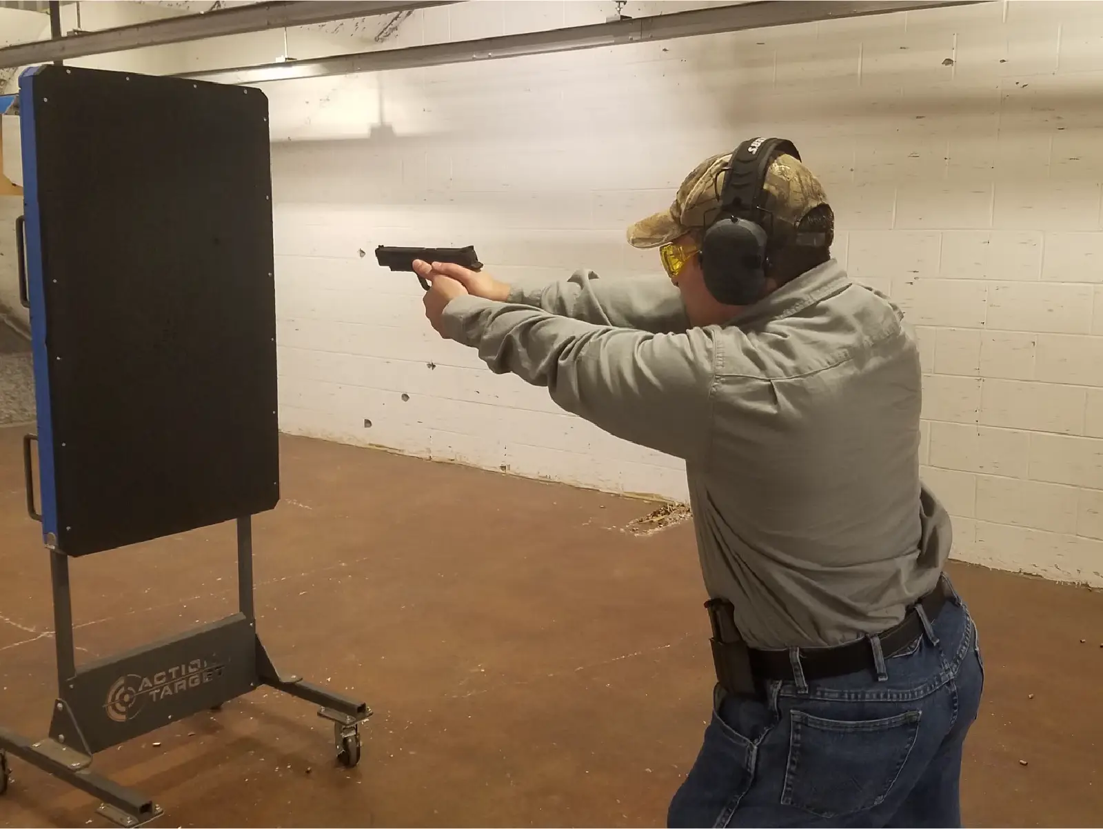 MAN WITH TARGET
