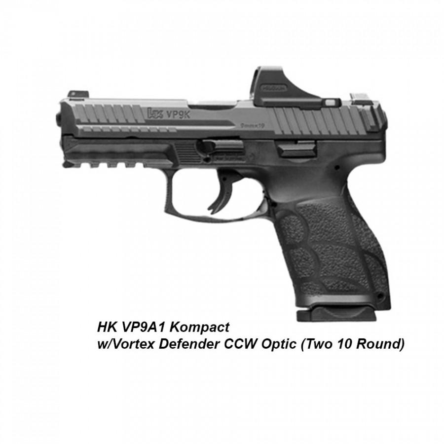 HK VP9A1 Kompact w/Vortex Defender CCW Optic (Two 10 Round) | HK VP9A1 ...