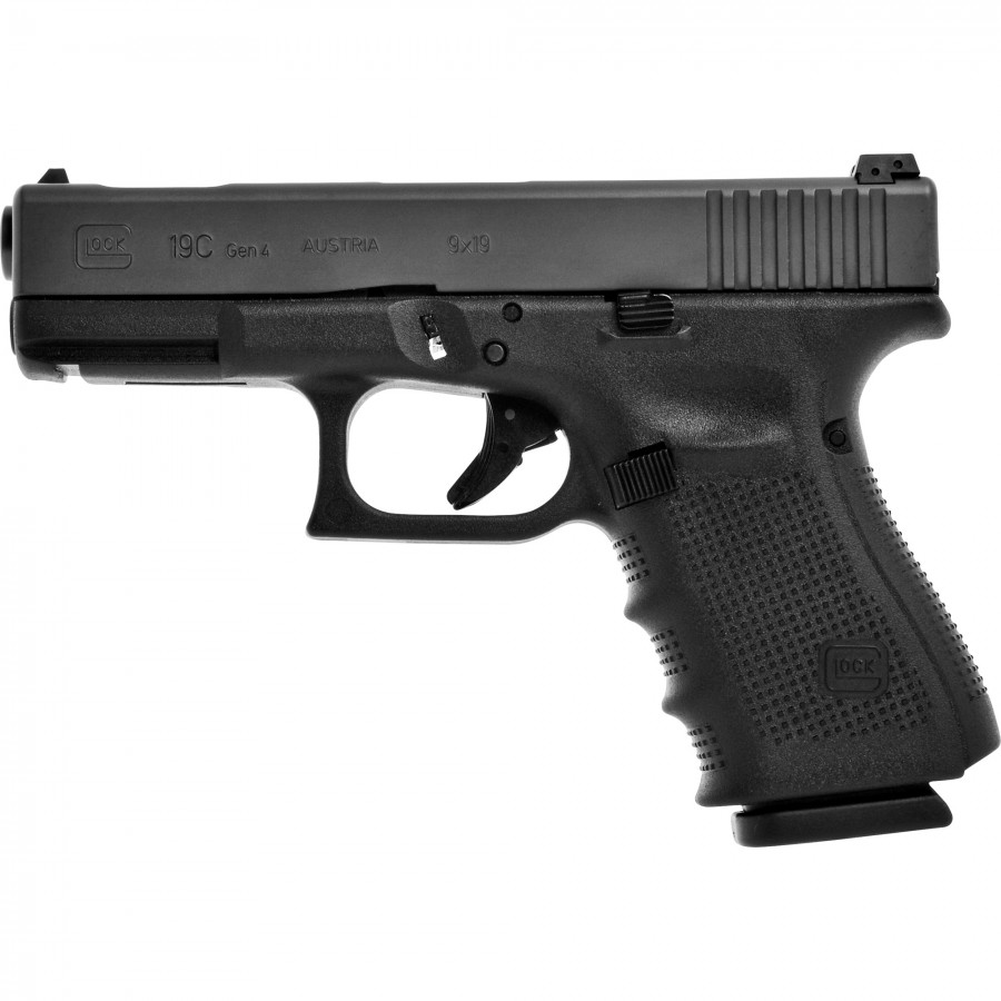 Glock, 19C Gen 4, Striker Fired, Semi-automatic, Polymer Framed Pistol, 9MM, 4.02
