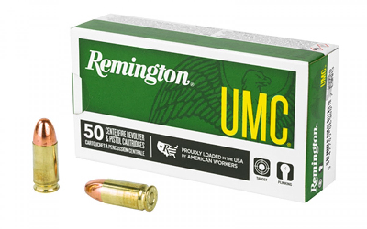 Remington, UMC, 9MM, 115 Grain, Full Metal Jacket, 50 Round Box | Not ...