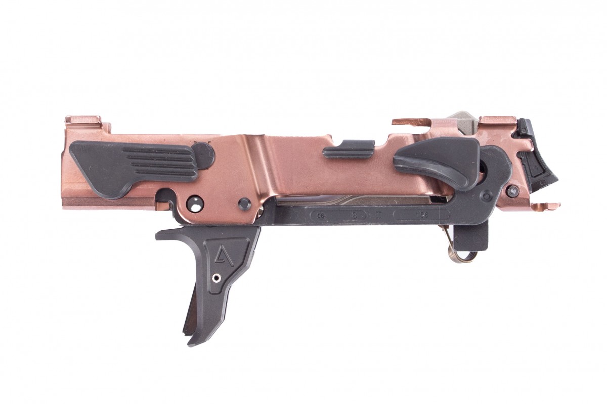 Agency Arms P320 Manual Safety FCU Rose Gold, Black Trigger-img-1